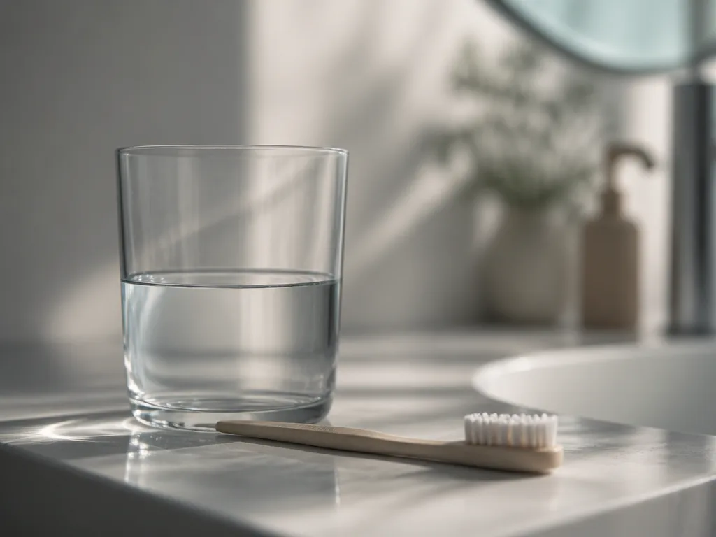 Person som håller sig för munnen på grund av irriterad slemhinna
